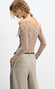 Merino wool longsleeve with lace - BRUSNIKA. Women clothes