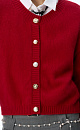 Fox-fur buttoned cardigan - BRUSNIKA. Women clothes