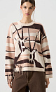 Cotton jumper with a jacquard pattern - BRUSNIKA. Women clothes