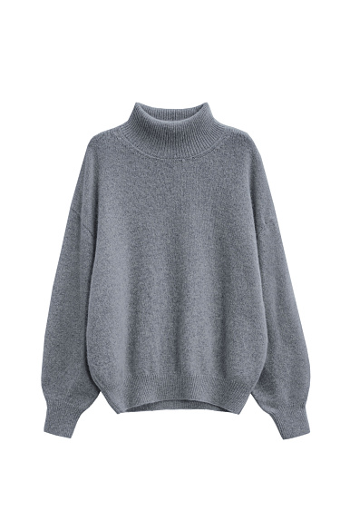 Fox-fur jumper with a high collar - BRUSNIKA Women Clothes