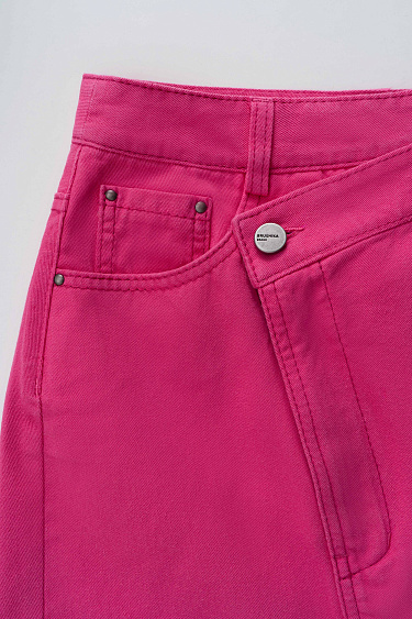 Asymmetrical denim skirt - BRUSNIKA Women Clothes