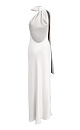 Satin dress with a scarf - BRUSNIKA. Women clothes