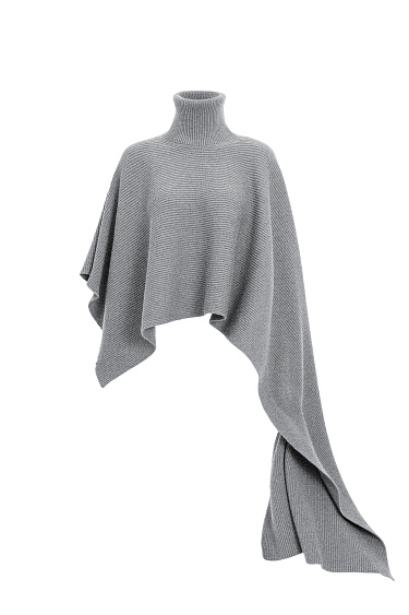 Cashmere and wool poncho-scarf - BRUSNIKA Women Clothes