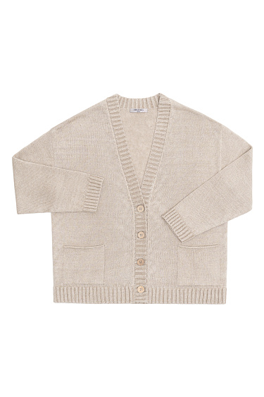 100% linen knit cardigan - BRUSNIKA Women Clothes