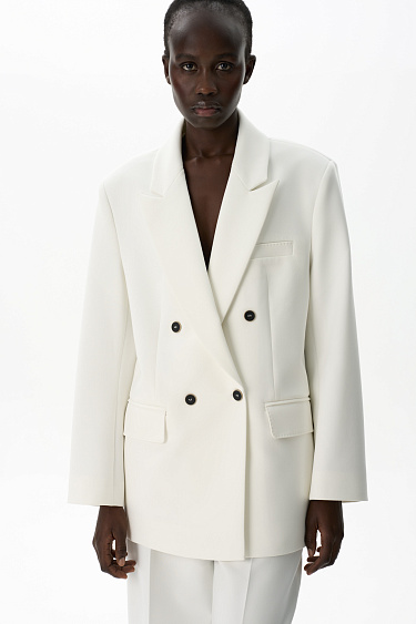 Straight Double-breasted Jacket - BRUSNIKA Women Clothes