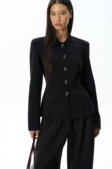 Fitted merino wool jacket - BRUSNIKA Women Clothes