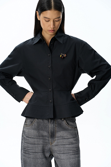 shirt with a ruffle - BRUSNIKA Women Clothes