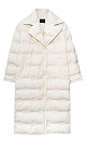 Long down jacket with branded embossing - BRUSNIKA. Women clothes