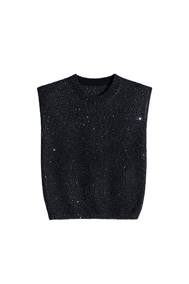 Knitted top with sequins - BRUSNIKA Women Clothes