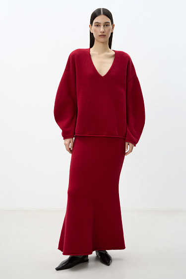 Maxi skirt made of fox fur - BRUSNIKA Women Clothes