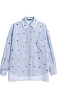 100% cotton shirt with heart-shaped print - BRUSNIKA. Women clothes