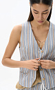 Striped vest made of 100% cotton - BRUSNIKA. Women clothes