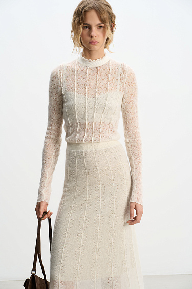 Openwork midi dress - BRUSNIKA Women Clothes