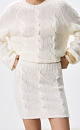 Knitted skirt with braids - BRUSNIKA. Women clothes