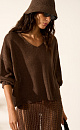 100% linen V-neck jumper - BRUSNIKA. Women clothes