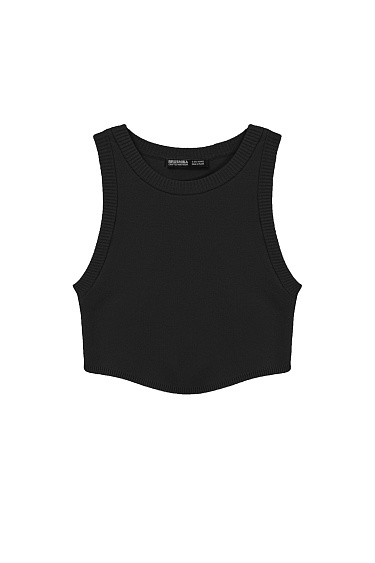 Knitted crop top - BRUSNIKA Women Clothes