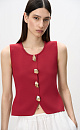 Knitted vest with accent buttons - BRUSNIKA. Women clothes