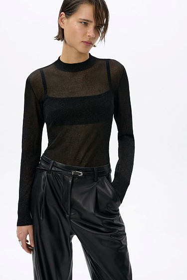 Lurex turtleneck - BRUSNIKA Women Clothes