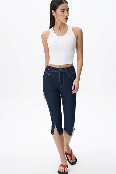 Denim capris - BRUSNIKA Women Clothes