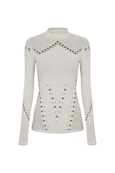 Perforated turtleneck - BRUSNIKA Women Clothes