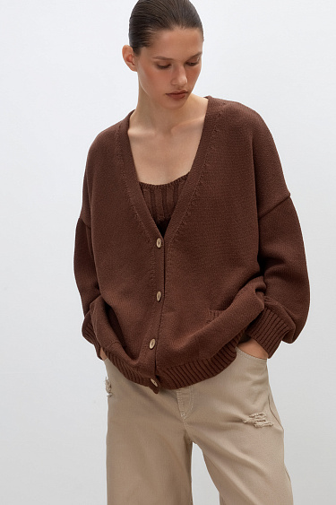 Cotton knit cardigan - BRUSNIKA Women Clothes