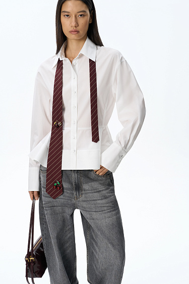 shirt with a ruffle - BRUSNIKA Women Clothes