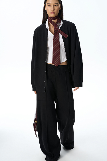 Straight-cut knitted trousers - BRUSNIKA Women Clothes