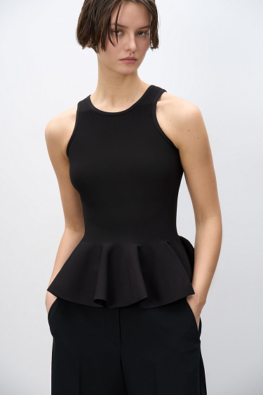 Top with a peplum - BRUSNIKA Women Clothes