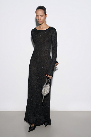 Sequined dress with an open back - BRUSNIKA Women Clothes
