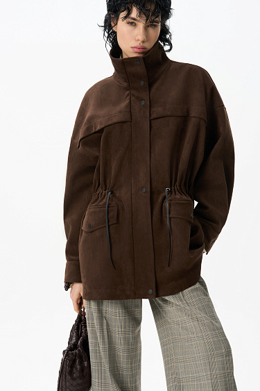 Suede parka - BRUSNIKA Women Clothes