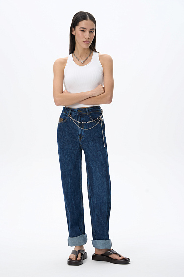 Straight jeans made of 100% cotton - BRUSNIKA Women Clothes