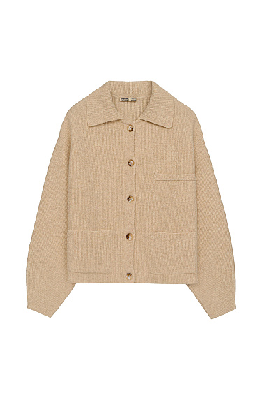 Buttoned knit bomber jacket - BRUSNIKA Women Clothes