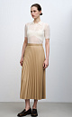 Faux leather pleated skirt - BRUSNIKA. Women clothes