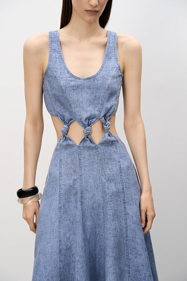 100% linen dress - BRUSNIKA Women Clothes