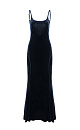 Velvet dress with a deep backless neckline - BRUSNIKA. Women clothes
