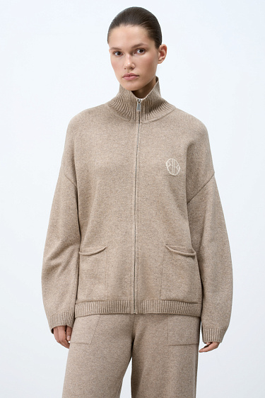 Cashmere and wool sports bomber jacket - BRUSNIKA Women Clothes