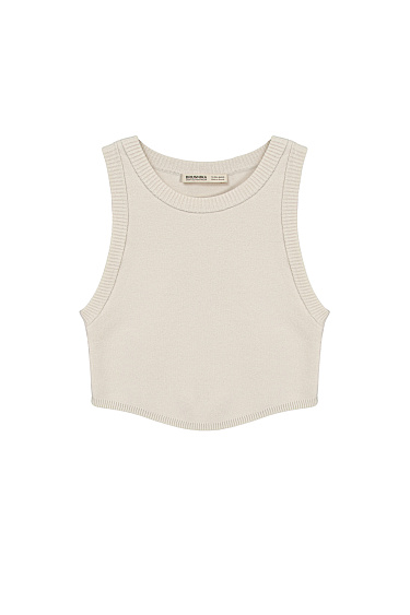 Knitted crop top - BRUSNIKA Women Clothes