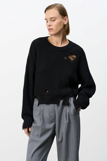 Ripped jumper - BRUSNIKA Women Clothes