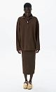 Knitted skirt with back slit - BRUSNIKA. Women clothes
