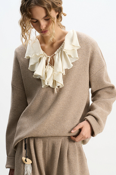 V-neck jumper - BRUSNIKA Women Clothes