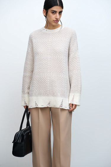 Jacquard pattern jumper - BRUSNIKA Women Clothes