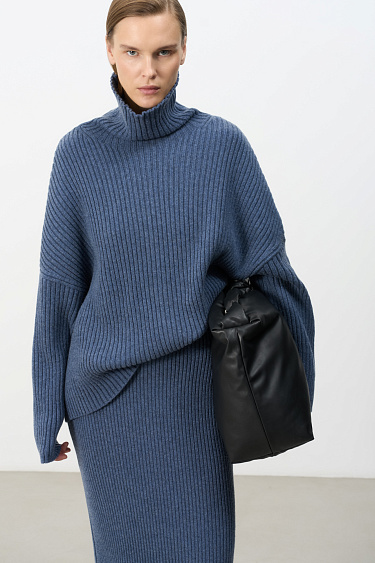 Ribbed cashmere and wool jumper - BRUSNIKA Women Clothes