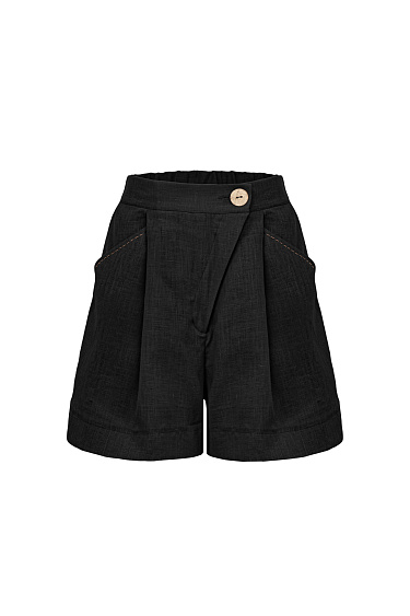 Asymmetric front shorts  - BRUSNIKA Women Clothes