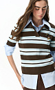 Striped viscose polo - BRUSNIKA. Women clothes