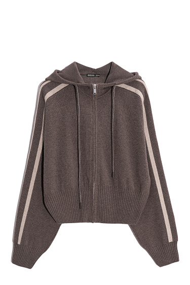 short hoodie bomber jacket - BRUSNIKA Women Clothes
