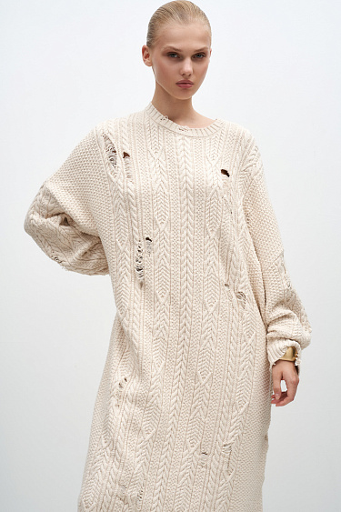 Grunge style knit dress - BRUSNIKA Women Clothes