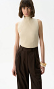 Viscose top with a high collar - BRUSNIKA. Women clothes