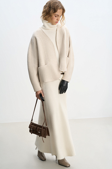 Maxi skirt made of fox fur - BRUSNIKA Women Clothes