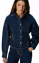 Denim shirt with a lace-up waist - BRUSNIKA. Women clothes