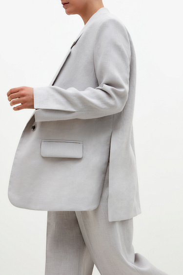 Side slit blazer - BRUSNIKA Women Clothes